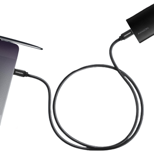 AXAGON USB-C la USB-C 2.0, 3m, PD 60W, 3A, matisat, conector aluminiu, Negru