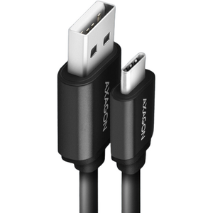AXAGON USB-C la USB-A, flexibil, 1m,  3A, USB 2.0, QC 3.0 60W, matisat, conector aluminiu, PVC, Negru