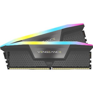 Corsair Memorie DDR5, 64GB, KIT 2x32GB, 5600MT/s, C36, 1.1V, XMP&EXPO, Negru, RGB, VENGEANCE