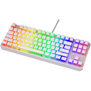 ENDORFY Thock TKL Pudding Onyx White Brown, RGB, USB, switch Kailh Brown, Layout US, Alb