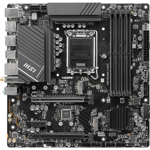 Placa de baza MSI PRO B760M-A WIFI, Socket LGA1700, DDR5, Wi-Fi, BT, Micro ATX