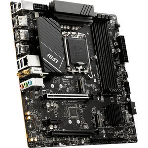 Placa de baza MSI PRO B760M-A WIFI, Socket LGA1700, DDR5, Wi-Fi, BT, Micro ATX