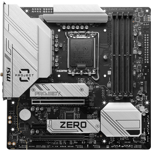 Placa de baza MSI B760M PROJECT ZERO, Socket LGA1700, DDR5, Wi-Fi, BT, Micro ATX