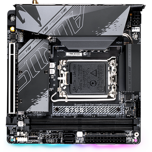 Placa de baza GIGABYTE B760I AORUS PRO, LGA1700, DDR5, WI-FI, BT, Mini-ITX