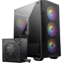 MAG FORGE M100A D60, Micro ATX Tower, RGB, Sursa 600W, 80+, Negru