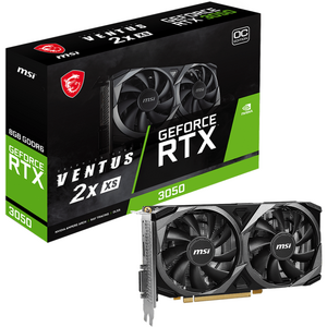 MSI GeForce RTX 3050 VENTUS 2X XS 8G OC, GDDR6, 128-bit, Negru