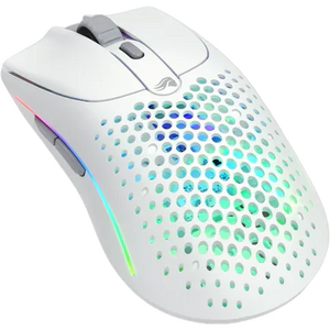 Glorious Mouse Gaming Model O 2 Wireless, 26000 DPI, RGB, Ultralight 68g, Hybrid 2.4GHz, Bluetooth, 6 butoane, Alb