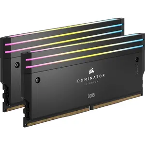 Corsair Dominator Titanium RGB, 32GB (2 x 16GB), DDR5, 7200 MHz, C34, 1.45V, Intel XMP, Negru