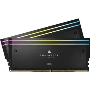 Corsair Dominator Titanium RGB, 32GB (2 x 16GB), DDR5, 7200 MHz, C34, 1.45V, Intel XMP, Negru