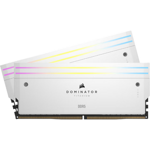 Corsair Dominator Titanium RGB, 32GB (2 x 16GB), DDR5, 7000 MHz, C34, 1.45V, Intel XMP, Alb