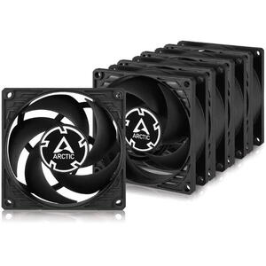 Ventilator ARCTIC P8 Silent, 1600 rpm, 80mm, Negru, Set 5 ventilatoare