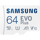 Samsung EVO Plus (2024) microSD, 64 GB, U1, V10, A1, UHS-I + Adaptor SD