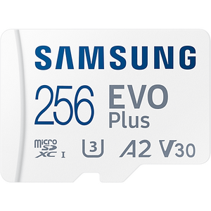 Samsung EVO Plus (2024) microSD, 256 GB, U3, V30, A2, UHS-I + Adaptor SD