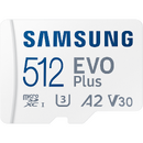 EVO Plus (2024) microSD, 512 GB, U3, V30, A2, UHS-I + Adaptor SD