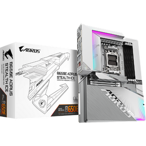 Placa de baza GIGABYTE B650E AORUS STEALTH ICE, AM5, DDR5, Wi-Fi, BT, ATX, Alb