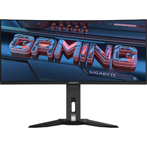 Monitor GIGABYTE MO34WQC2, OLED, 34", WQHD, 3440 x 1440, DisplayPort, HDMI, Boxe, Curbat, 240Hz, 0.03 ms, Negru