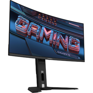 Monitor GIGABYTE MO34WQC2, OLED, 34", WQHD, 3440 x 1440, DisplayPort, HDMI, Boxe, Curbat, 240Hz, 0.03 ms, Negru