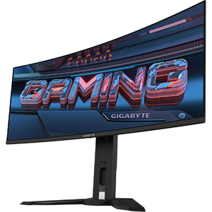 Monitor GIGABYTE MO34WQC, OLED, 34", WQHD, 3440 x 1440, DisplayPort, HDMI, Boxe, Curbat, 175Hz, 0.03 ms, Negru