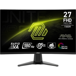 Monitor MSI MAG 27C6F, VA, 27 inch, Full HD, 1920 x 1080, Displayport, HDMI, Curbat, 180 Hz, 0.5 ms, Negru