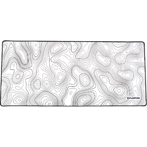 Floston TOPOGRAPHIC WHITE, 90 x 40cm, baza cauciucata, suprafata textila, margini cusute, Alb