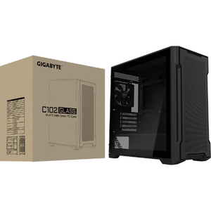 Carcasa GIGABYTE C102 GLASS, Mid-Tower, Negru