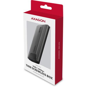 AXAGON Adaptor SSD EEM2-GTS2, USB-C, M.2 NVMe, THIN SCREWLESS