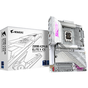 Placa de baza GIGABYTE Z890 A ELITE X ICE, LGA1851, DDR5, BT, Wi-Fi, ATX, Alb