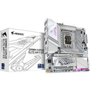 Placa de baza GIGABYTE Z890M A ELITE WF7 ICE, LGA1851, DDR5, BT, Wi-Fi, Micro ATX, Alb