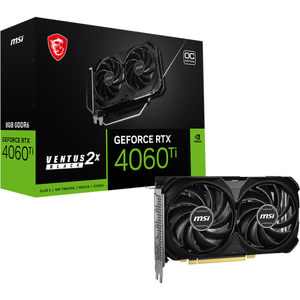 MSI GeForce RTX 4060 Ti 8G VENTUS 2X BLACK E1 OC, GDDR6, 128-bit, Negru