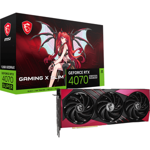 MSI GeForce RTX 4070 SUPER 12G GAMING X SLIM MLG, GDDR6X, 192-bit, Negru/Rosu