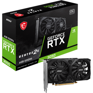 MSI GeForce RTX 3050 VENTUS 2X E 6G OC, GDDR6, 96-bit, Negru