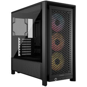 Carcasa Corsair FRAME 4000D RS ARGB, Mid-Tower, fara sursa, ATX, Negru