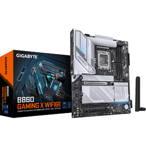 Placa de baza GIGABYTE B860 GAMING X WIFI6E, LGA1851, DDR5, BT, ATX, Negru/Gri