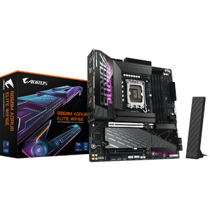 Placa de baza GIGABYTE B860M AORUS ELITE WIFI6E, LGA1851, DDR5, BT, mATX, Negru