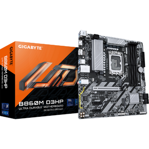 Placa de baza GIGABYTE B860M D3HP, LGA1851, DDR5, mATX, Negru/Gri