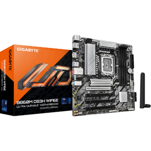 Placa de baza GIGABYTE B860M DS3H WIFI6E, LGA1851, DDR5, BT, mATX, Negru/Gri