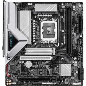 Placa de baza GIGABYTE B860M EAGLE, LGA1851, DDR5, Wi-Fi, BT, mATX, Negru/Alb