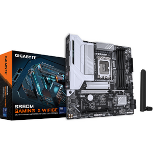 Placa de baza GIGABYTE B860M GAMING X WIFI6E, LGA1851, DDR5, BT, mATX, Negru/Alb