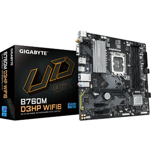 Placa de baza GIGABYTE B760M D3HP WIFI6, DDR5, Socket LGA1700, mATX, Negru