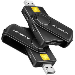 AXAGON Cititor carduri CRE-SMP2A, USB Smart Card & SD/microSD/SIM Card PocketReader Resigilat/Reparat