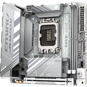 Placa de baza GIGABYTE B860I AORUS PRO ICE, LGA1851, DDR5, BT, mATX, Alb