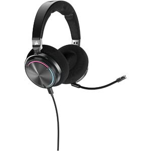 Corsair VIRTUOSO MAX Wireless, Dolby Atmos, Noise Cancelling, Microfon detasabil, RGB, Carbon, 60h, pentru PC/ Playstation, Negru