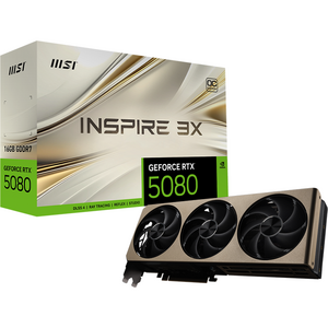 MSI GeForce RTX 5080 16G INSPIRE 3X OC, 256-bit, GDDR7, Negru/Auriu