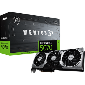 MSI GeForce RTX 5070 12G VENTUS 3X OC, 12GB, GDDR7, 192-bit, Negru