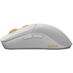 Glorious Mouse Gaming One PRO Wireless - Genos - Forge, Ultrausor 50g, Gri Mat/Galben Resigilat/Reparat