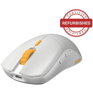 Glorious Mouse Gaming One PRO Wireless - Genos - Forge, Ultrausor 50g, Gri Mat/Galben Resigilat/Reparat